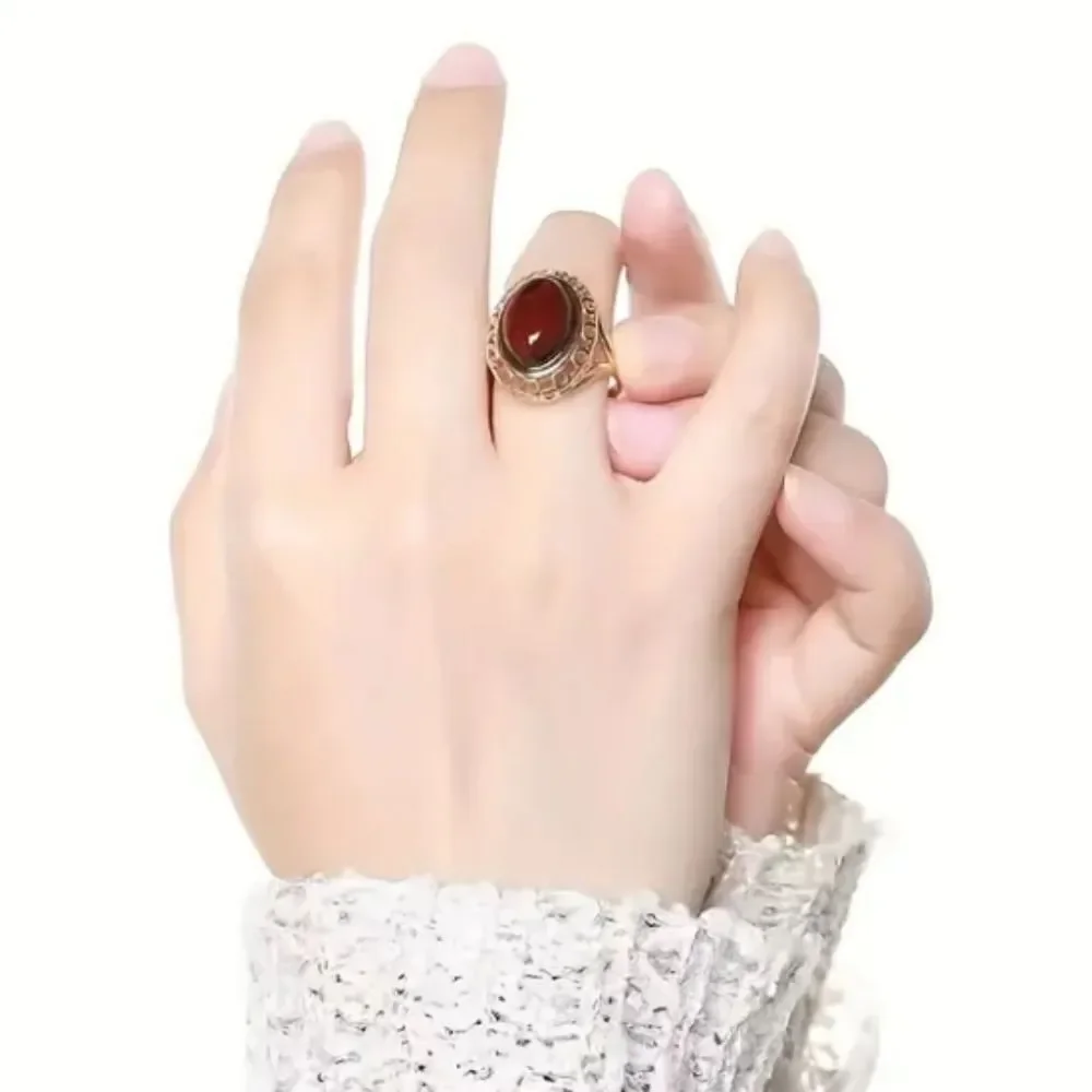 Hollow Oval statement ring For Adults sz 9